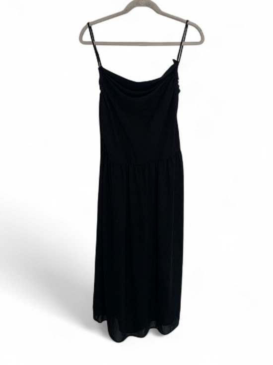 Vintage Dresses & Skirts - Vintage Vicky Vaughn Classic Black Slip Dress with Cowl Neck